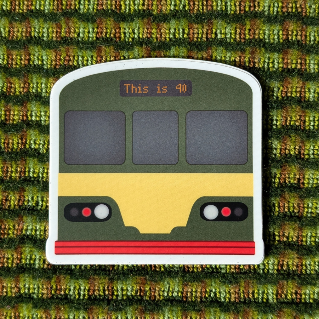 DART 40th anniversary sticker - gifts for train lovers - gifts for irish rail lovers - prebooked seat