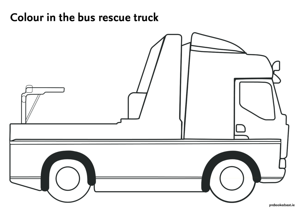 Dublin Bus Rescue truck Buspideal colouring in page