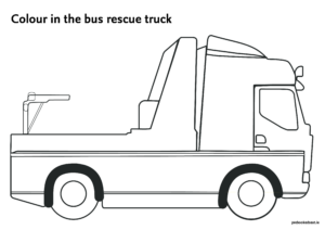 Dublin Bus Rescue truck Buspideal colouring in page