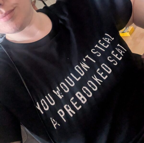 Prebooked Seat Unisex T-Shirt - Pre-Order - Image 2