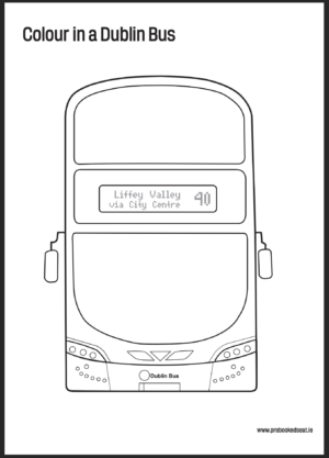 Dublin Bus Colouring Page