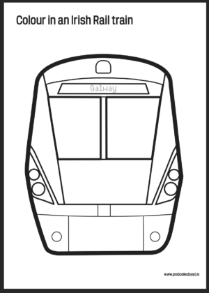 Irish Rail Intercity Colouring Page